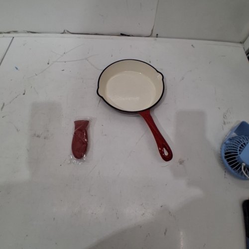 CROCKPOT ENAMLED CAST IRON ARTISAN ROUND SKILLET - 8" - RED image 2