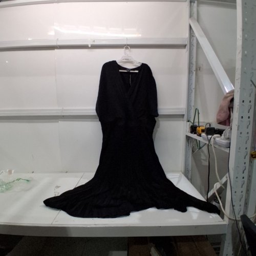 CITY CHIC ELIA LONG PLEATED DRESS - XXL - BLACK image 2