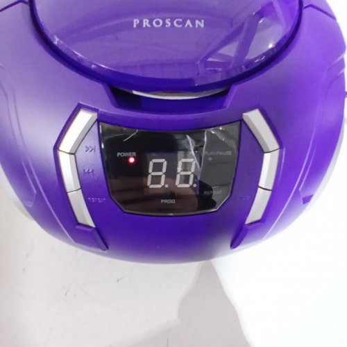 PROSCAN CD RADIO BOOMBOX WITH FM RADIO - PURPLE (MODEL:PRCD261-PURPLE) image 2