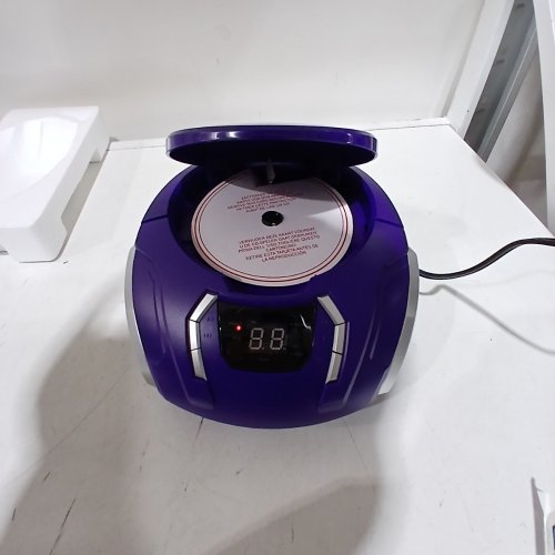 PROSCAN CD RADIO BOOMBOX WITH FM RADIO - PURPLE (MODEL:PRCD261-PURPLE) image 3