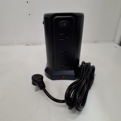 PASSUS SURGE PROTECTOR POWER BAR TOWER WITH USB C PORTS - 10FT EXTENSION CORD - BLACK (MODEL: XT-U3011) image 3