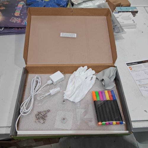 LED DRAWING BOARD 7 COLORS LIGHT ACRYLIC DRY ERASE LUMIBOARD BOARD - 13.7" X 10" - WHITE image 3