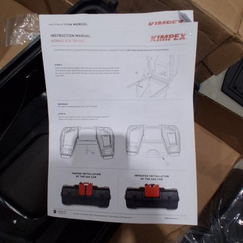 KIMPEX NOMAD ATV REAR TRUNK PASSENGER SEAT - 43" X 30" X 17" - BLACK (MODEL: 458050) image 7