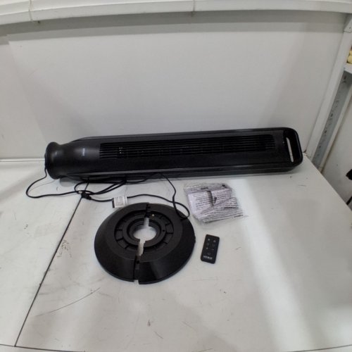 SEVILLE CLASSICS OSCILLATING TOWER FAN WITH REMOTE, TOUCH CONTROL & TEMPERATURE SENSOR - BLACK (MODEL: 1704090) image 3