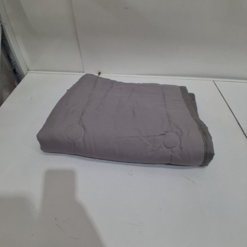 QUILTED THROW BLANKET - 56" X 40" - GREY image 3