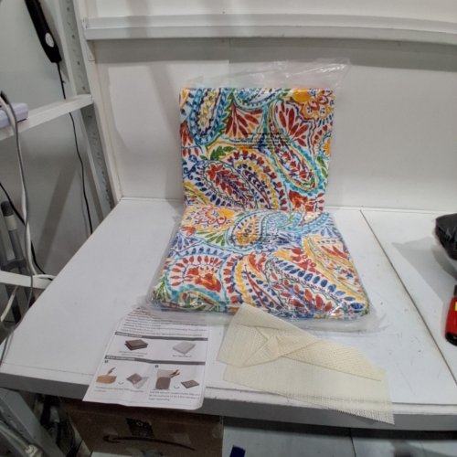 2PC PAISLEY DINING CHAIR CUSHIONS WITH NON-SLIP MATS - MULTICOLOR image 3
