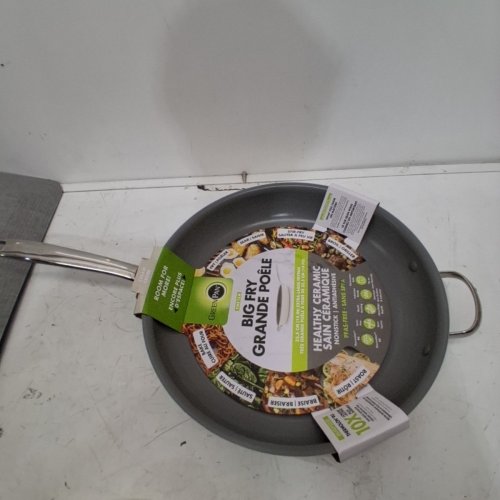 GREENPAN THE ERAS COLLECTION NON-STICK FRYING PAN - 14'' - WHITE/GREY (MODEL : 1972977) image 2
