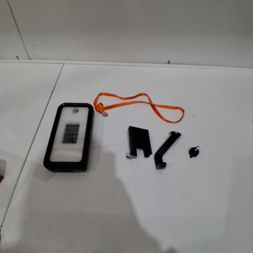 WATERPROOF SIDE VIEW MIRROR MOTORCYCLE PHONE MOUNT -OSFM - BLACK image 2