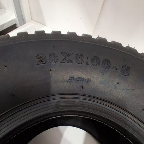 2PK AR-PRO TUBELESS LAWN MOWER/GOLF CART 4-PLY REPLACEMENT TIRES -20 X 8.00-8 - BLACK image 3