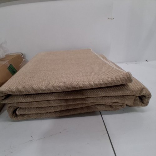 GARVEE WOVEN POLYESTER LOW PILE NON-SLIP MACHINE WASHABLE AREA RUG - 10FT X 8FT - BEIGE image 3