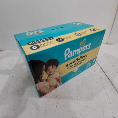116PK PAMPERS SWADDLERS DIAPERS - SIZE 4 image 2