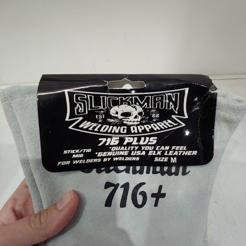 SLICKMAN 716 + ELK LEATHER TIG WELDING GLOVES - MEDIUM - LIGHT GRAY image 3