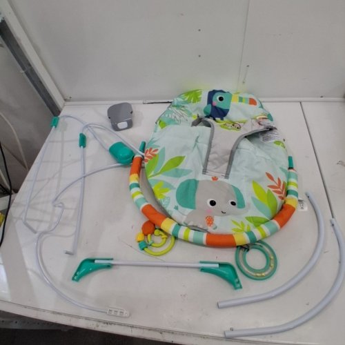 BABY BRIGHT STARTS NO SLIP BOUNCER SOOTHING VIBRATIONS INFANT SEAT - RAINFOREST VIBES - MULTICOLOUR - (MODEL: 12227-ES) image 2
