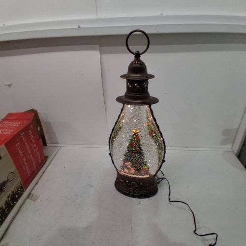 NATURE'S MARK HOLIDAY BEAR LANTERN GLOBE WITH LED LIGHTS - 20" - BRASS (MODEL: 1784847) image 3