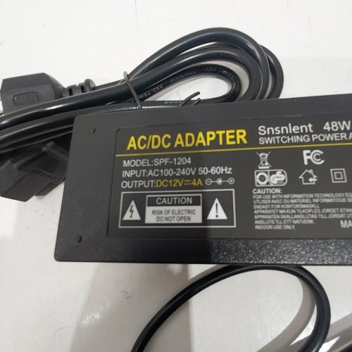 AC/DC POWER ADAPTER - 48W, 12V, 4A - BLACK (MODEL: SPF-1204) image 2
