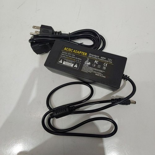 AC/DC POWER ADAPTER - 48W, 12V, 4A - BLACK (MODEL: SPF-1204) image 3