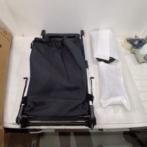KIFFLER FOLDABLE PORTABLE COMPACT LIGHTWEIGHT LINED SHOPPING UTILITY CART - 30.9" X 16" X 3.5" - BLACK image 2