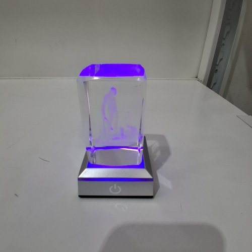 LED CRYSTAL DISPLAY LIGHT - JASON VOORHEES FROM FRIDAY THE 13TH - 3" X 2" - CLEAR image 2