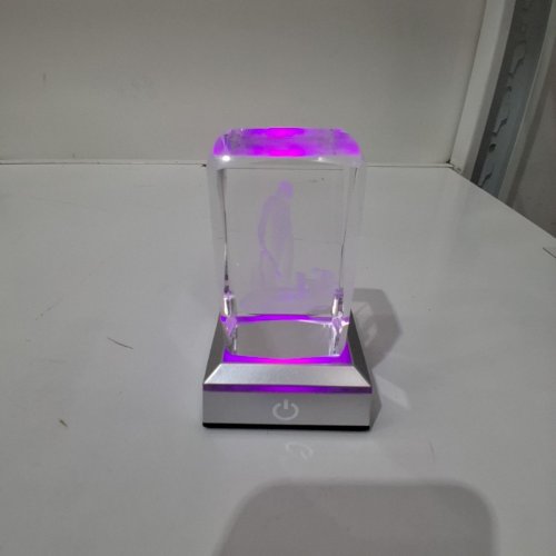 LED CRYSTAL DISPLAY LIGHT - JASON VOORHEES FROM FRIDAY THE 13TH - 3" X 2" - CLEAR image 3