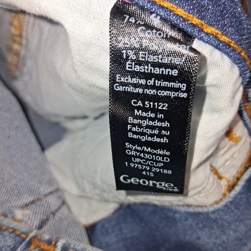 WOMEN'S GEORGE SLIM STRAIGHT JEANS - SIZE 4 - BLUE (STYLE: GRY43010LD ) image 2