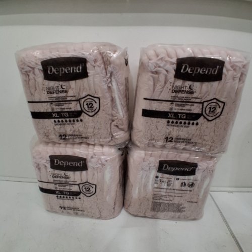 48PK DEPEND NIGHT DEFENSE ADULT INCONTINENCE UNDERWEAR FOR WOMEN - OVERNIGHT ABSORBENCY - XL - BLUSH - (MODEL: 55167) image 2