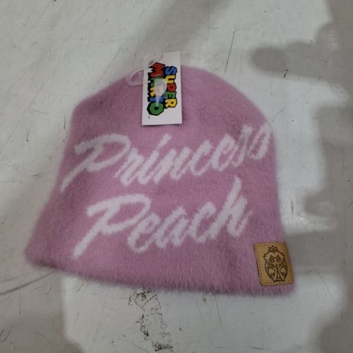 SUPER MARIO PRINCESS PEACH FUZZY BEANIE - PINK- OSFM image 2