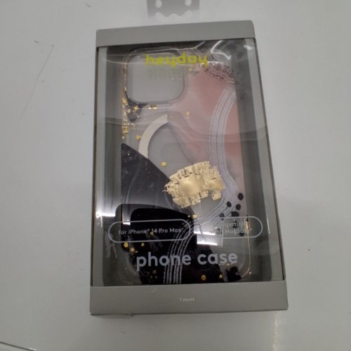 HEYDAY MAGSAFE CASE FOR IPHONE 14 PRO MAX - ABSTRACT BLACK/GOLD/PINK image 2