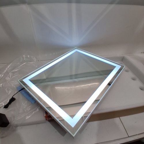 SUCEDEY VANITY MIRROR WITH 3 LIGHTS MODES AND UDB CHARGING - 23" X 19" - WHITE image 2