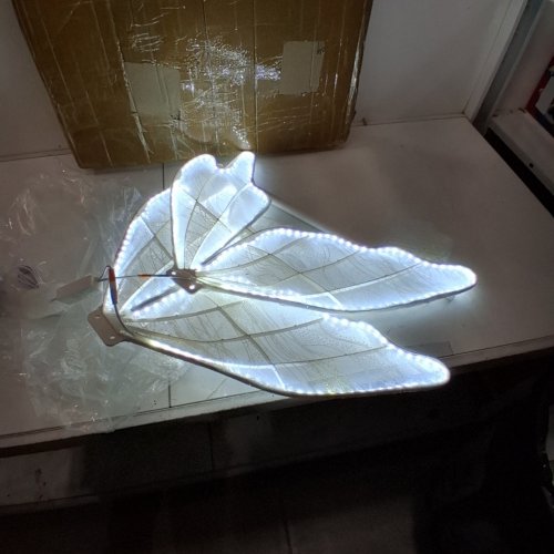 LED BUTTERFLY FLOOR LAMP - 57.5"-70" - WHITE image 2