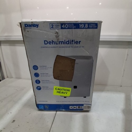 DANBY DOE DEHUMIDIFIER - 19L/2500 SQ.FT - WHITE - (MODEL: DDR040BFCWDB-ME) image 5