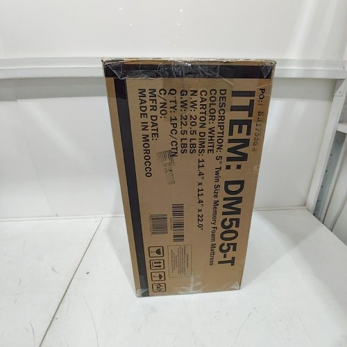 BRICK ATTIC FIRM MEMORY FOAM MATTRESSES FOR COOLING SLEEP AND PRESSURE RELIEF - TWIN - 5" - WHITE (MODEL: DM505-T) image 3