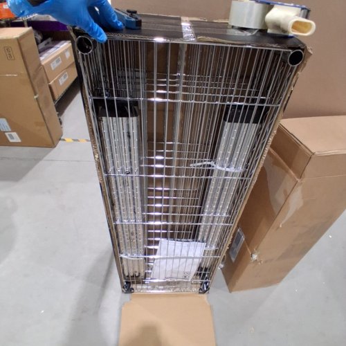 BRIGHTROOM 5-TIER WIDE ADJUSTABLE WIRE SHELVING - 73" X 48" X 18" - STAINLESS STEEL (MODEL: 002-11-0508) image 5