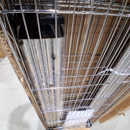 BRIGHTROOM 5-TIER WIDE ADJUSTABLE WIRE SHELVING - 73" X 48" X 18" - STAINLESS STEEL (MODEL: 002-11-0508) image 6
