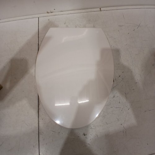 GARVEE WHITE ELONGATED TOILET SEAT QUIET CLOSE COVER AND SEAT, EASY TO CLEAN AND STAIN-RESISTANT, RESIDENTIAL TOILET SEAT WITH LID - 18.5" - WHITE (MODEL: PHO_11GXF0S9) image 3