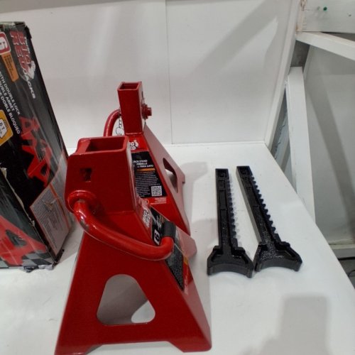 2PK TORIN BIG RED STEEL JACK STANDS / DOUBLE LOCKING AND ADJUSTABLE HEIGHT - 6 TON - 15-3/8"- 23-13/16" - RED/BLACK (MODEL: T46002A) image 2
