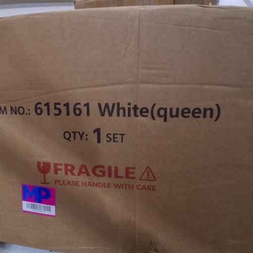 YAHEETECH METAL NO BOX SPRING PLATFORM BED FRAME - QUEEN - WHITE (ITEM: 615161) image 8