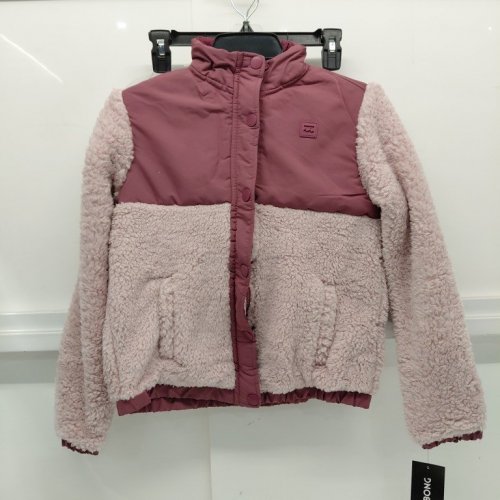 WOMENS BILLA BONG FULL ZIP SHERPA MIXED NYLON JACKET - SMALL - PLUM (STYLE: OLBL033) image 2