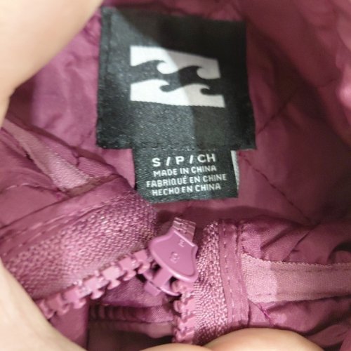 WOMENS BILLA BONG FULL ZIP SHERPA MIXED NYLON JACKET - SMALL - PLUM (STYLE: OLBL033) image 4