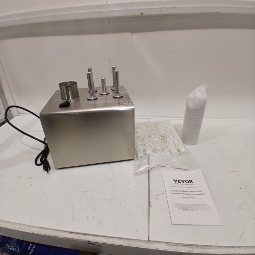 VEVOR 5-BRUSH WINE GLASS POLISHER MACHINE - 20" X 12" X 13" - SILVER (MODEL: FM-11B) image 3