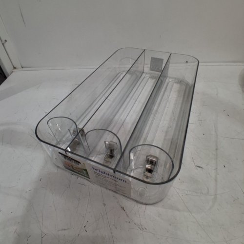 BRIGHTROOM DRINK PUSHER FRIDGE ORGANIZER TRAY - 9.1" X 15" X 3.2" - TRANSPARENT image 3