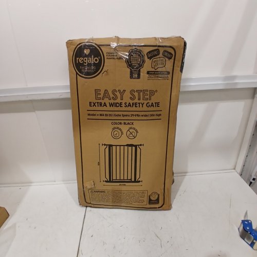 REGALO EASY STEP EXTRA WIDE SAFETY GATE - 29-49" X 30" - BLACK (MODEL: 1164 EB DS) image 5