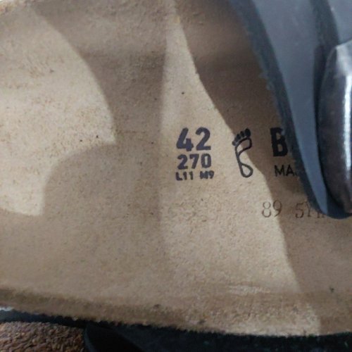 UNISEX BIRKENSTOCK ARIZONA BS SOFT FOOTBED SANDAL - W:11 M:9 - BLACK - (MODEL: 0551253) image 3
