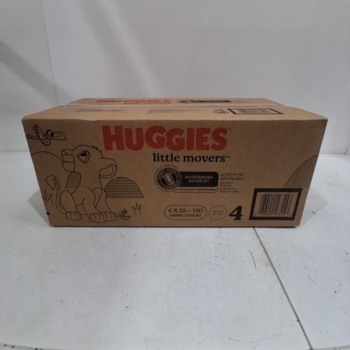 150PK HUGGIES LITTLE MOVERS DISPOSABLE DIAPERS - SIZE 4 (22-37LBS) image 2