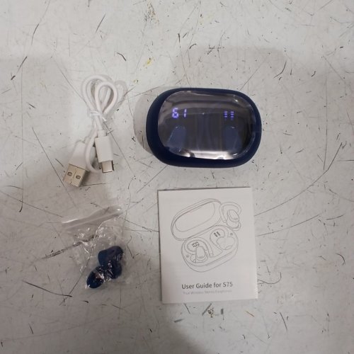 OYIB TRUE WIRELESS BLUETOOTH EARBUDS WITH CHARGING CASE - DARK BLUE (MODEL: S75) image 3