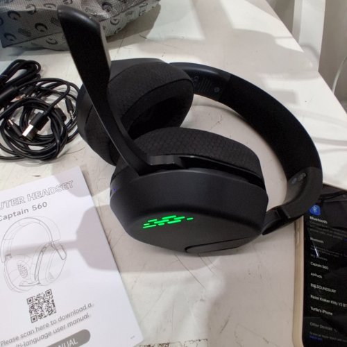 GTHEOS WIRELESS GAMING HEADSET WITH BUILT-IN MICROPHONE - 2402MHZ TO 2480MHZ - BLACK (MODEL: CAPTAIN560) image 3