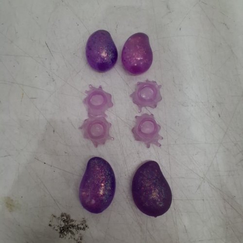 8PC SQUISHY DROP STRESS-RELIEF SENSORY TOYS - 4" - PURPLE image 2