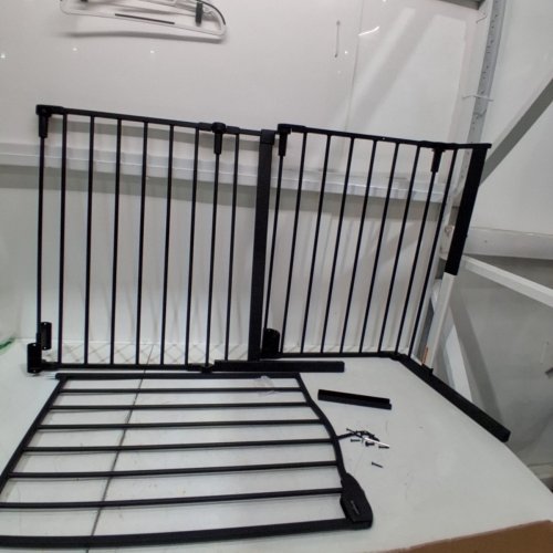 REGALO HOME ACCENTS WIDESPAN BABY GATE - 28" TALL, FITS OPENINGS 56" TO 74.5" - BLACK (MODEL: 1176BDS) image 2