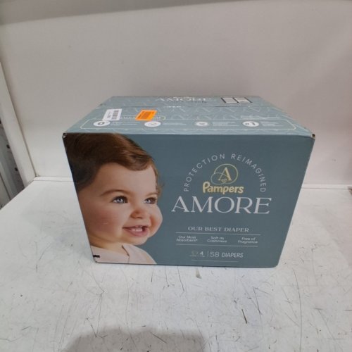 58PK PAMPERS AMORE MOST ABSORBENT AND BEST DIAPER - SIZE 4 - WHITE image 2