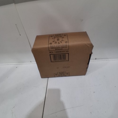 500PK CROWN KRAFT PAPER GROCERY BAGS - #8 - BROWN (MODEL: 1826505) image 3