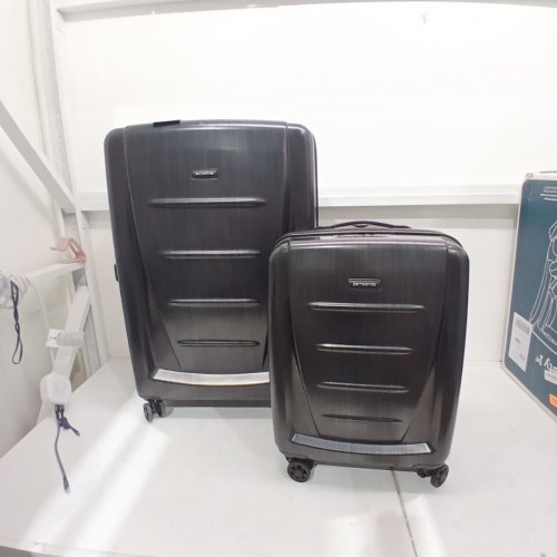 2PC SAMSONITE WINFIELD 2 FASHION SPINNER LUGGAGE SET WITH TSA LOCKS - CHECKED & CARRY-ON - BRUSHED ANTHRACITE (MODEL: 151257-2849) image 2
